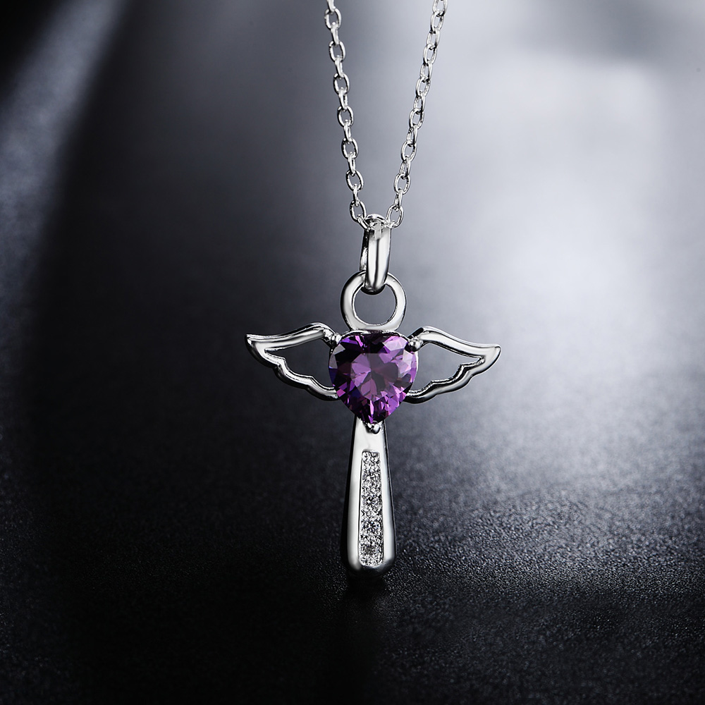 925 Sterling Silver Necklace For Women luxury angel..
